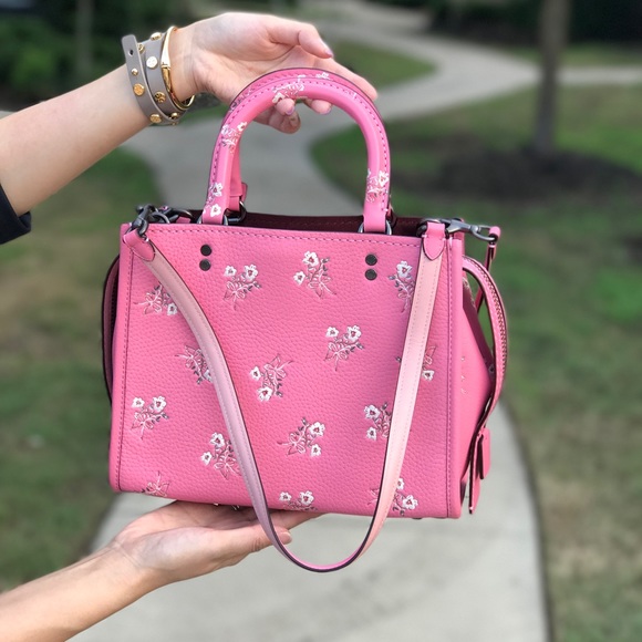 New coach pink floral leather 1941 Rouge 25 - Picture 6 of 8